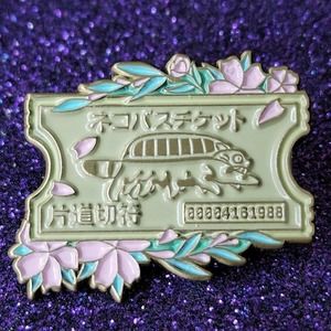 Catbus Ticket My Neighbor Totor o Ghibli Movie Enamel Pin